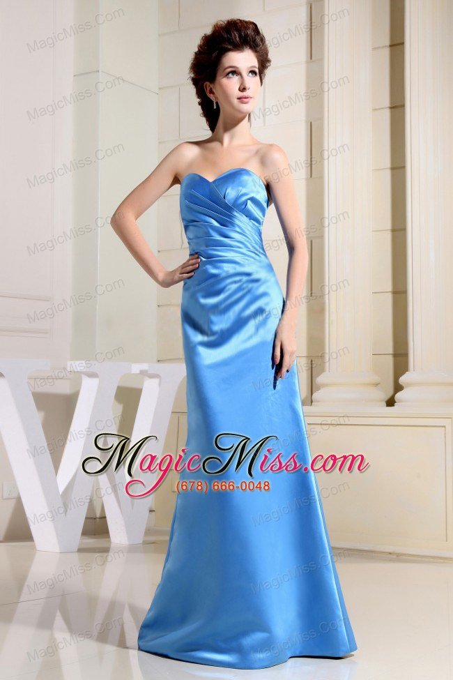 wholesale blue sweetheart and ruch for simple custom made prom dress