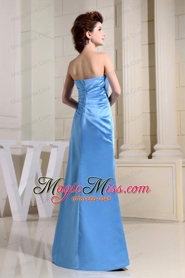 wholesale blue sweetheart and ruch for simple custom made prom dress