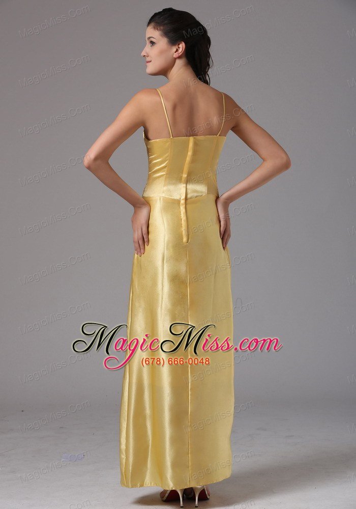 wholesale 2013 yellow column spagetti straps middletown connecticut bridesmaid dress with bow