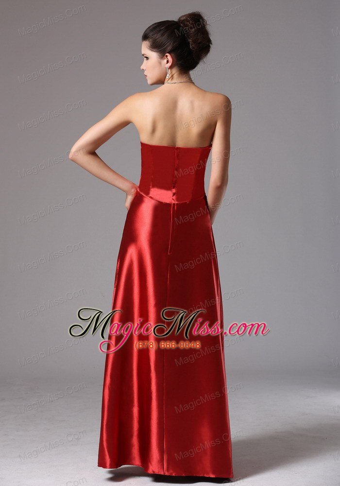 wholesale custom made wine red column prom dress with bows in new london connecticut