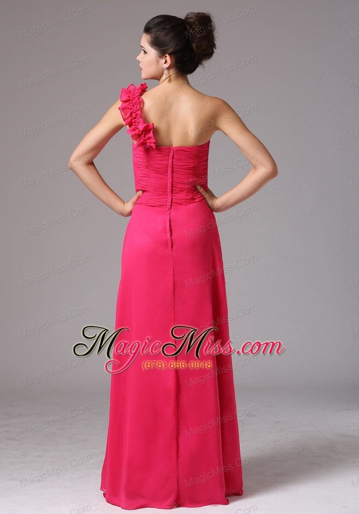 wholesale stylish red one shoulder ruched decorate bust prom dress with floor-length in new milford connecticut