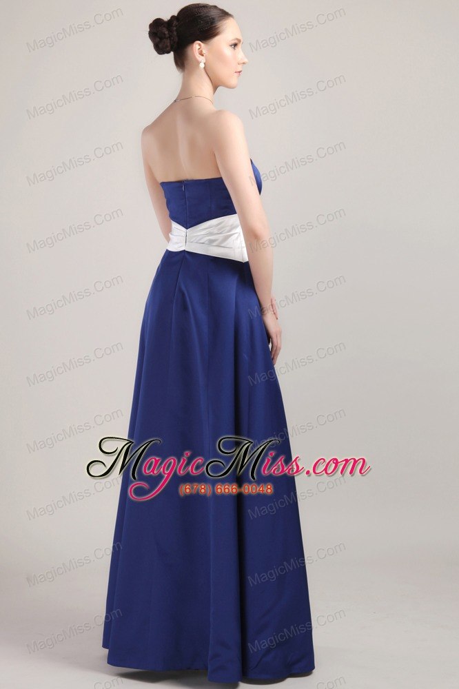 wholesale royal blue empire strapless floor-length taffeta mother of the bride dress