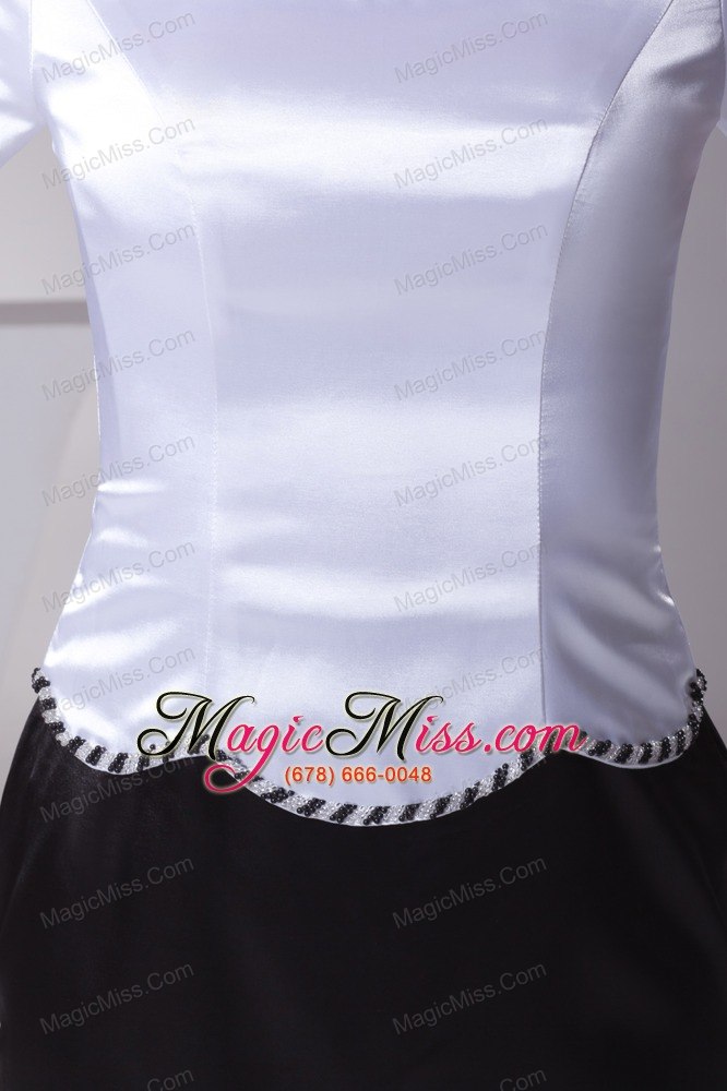 wholesale beading scoop column short sleeves prom dress