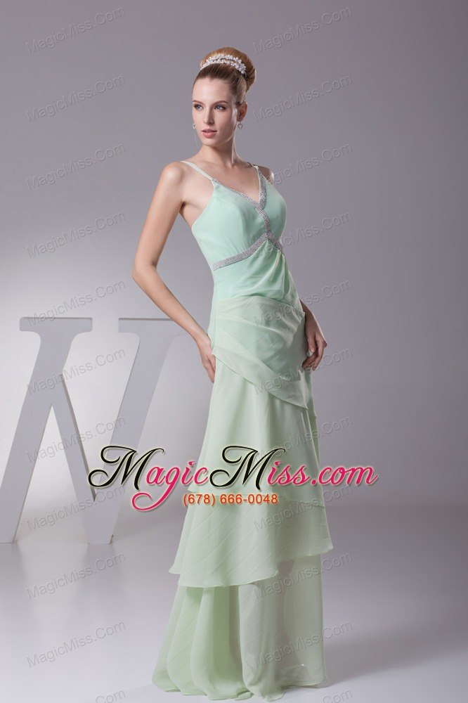 wholesale beading v-neck column long prom dress