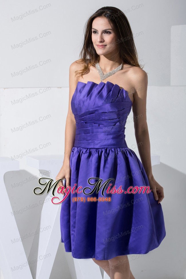 wholesale simple purple prom / cocktail dress for 2013 knee-length a-line strapless