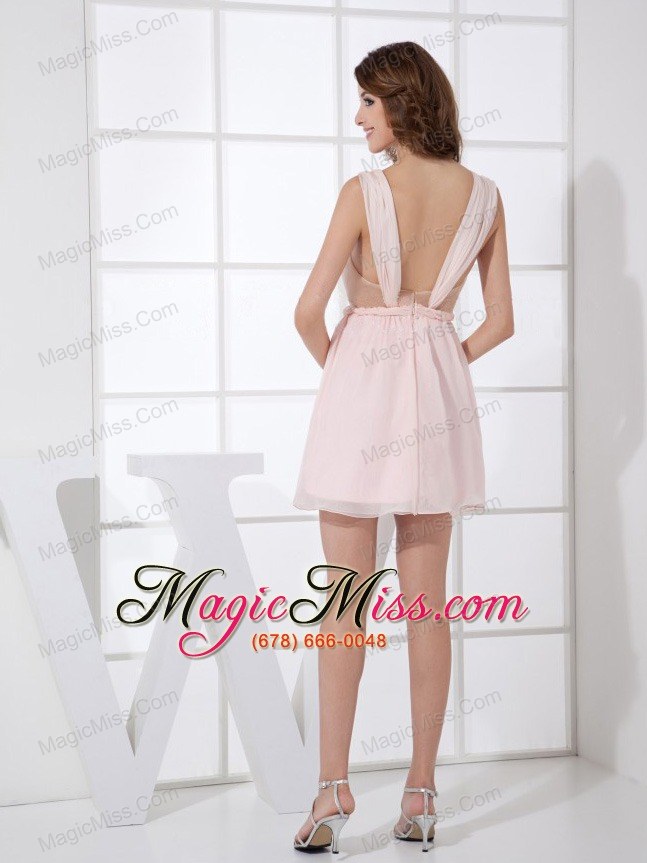 wholesale light pink straps mini-length empire mini-length 2013 prom dress