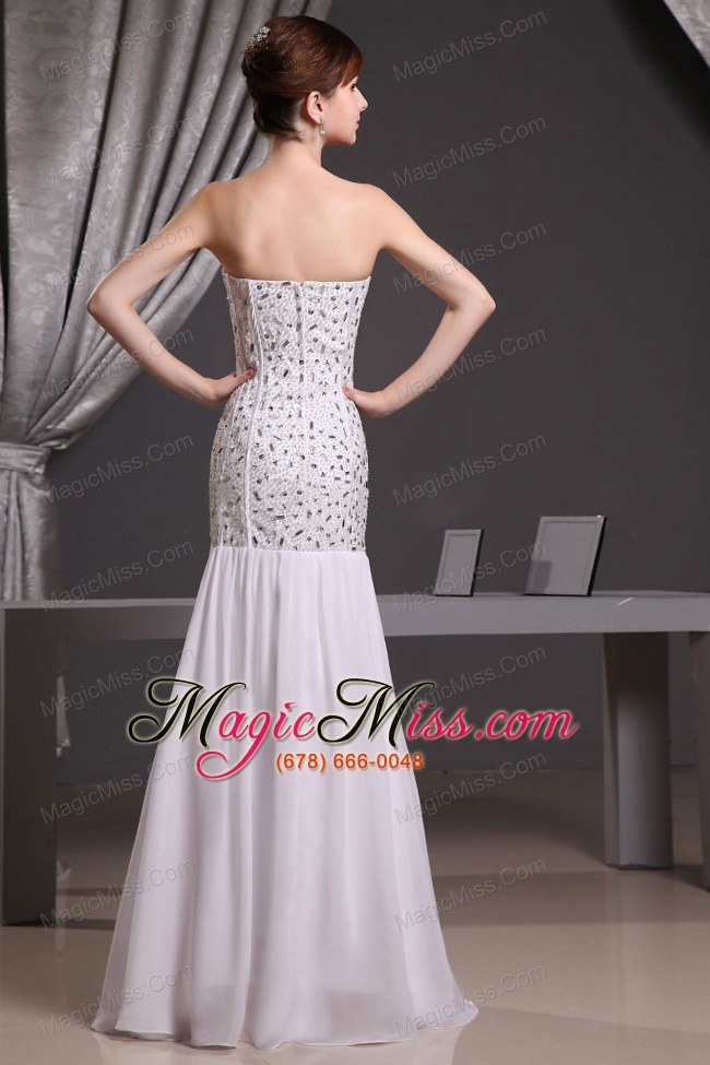 wholesale mermaid beaded decorate bodice and chiffon for prom dress