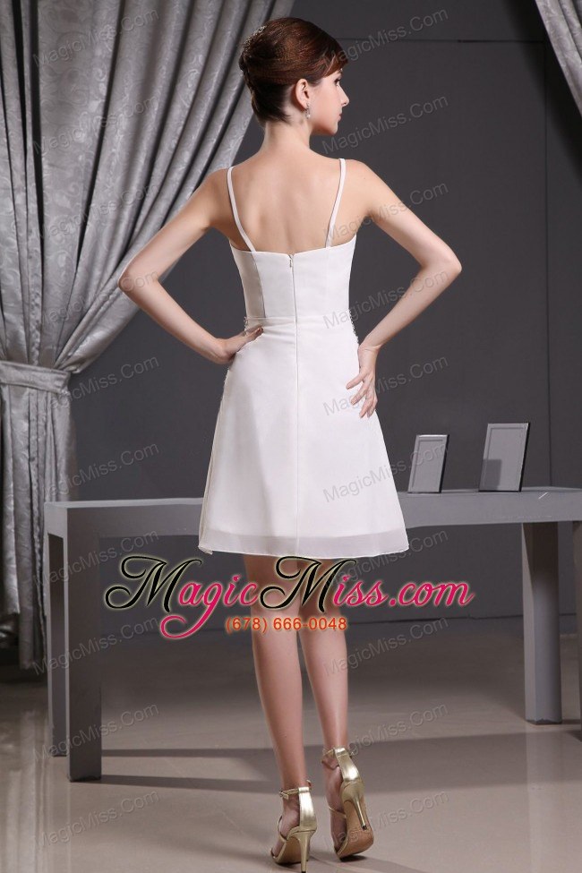 wholesale straps beading and mini-length chiffon prom dress