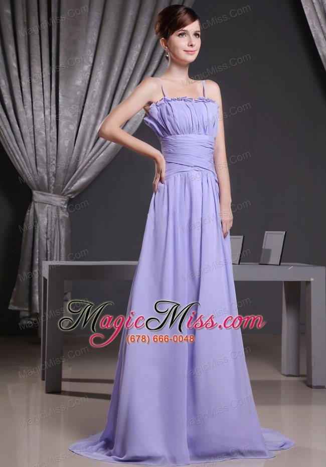 wholesale straps lilac for custom made prom dress with chiffon
