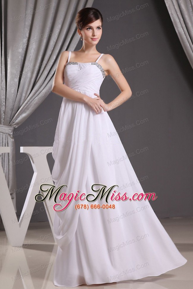 wholesale straps beading ruch for custom made simple wedding dress