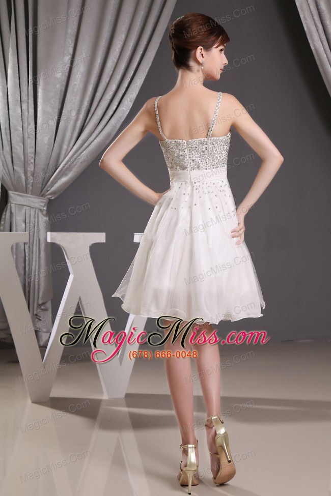 wholesale beaded decorate straps and bust for short prom dress