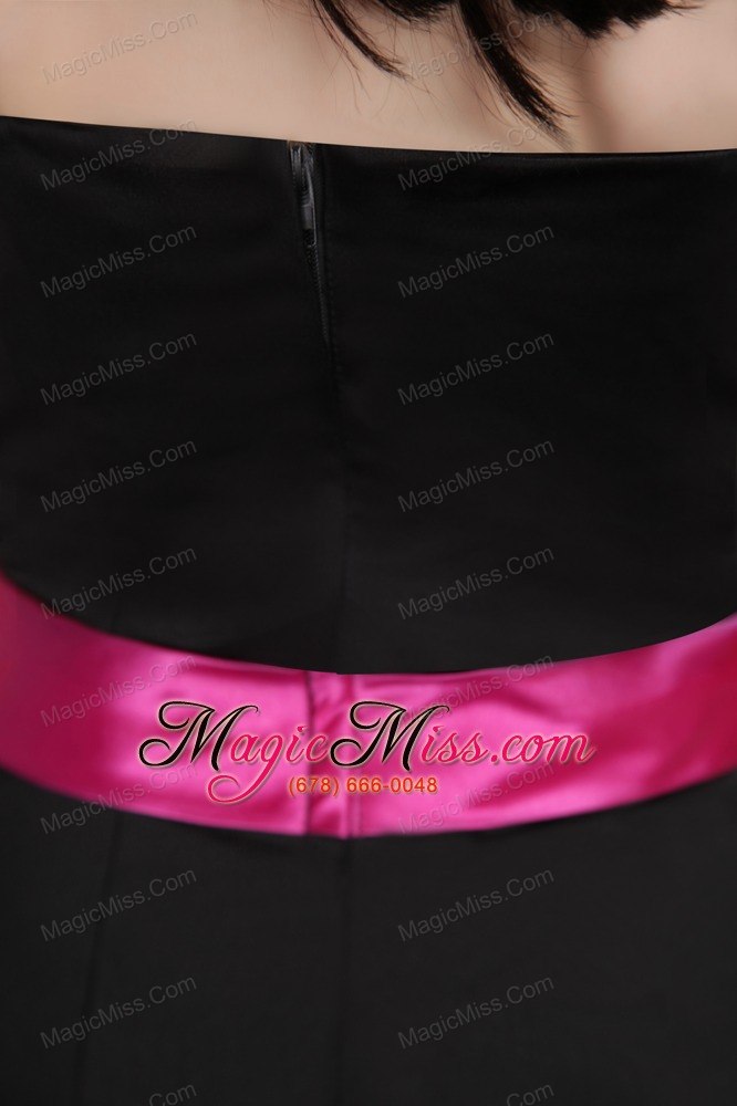 wholesale black a-line / princess straps floor-length satin belt flower girl dress