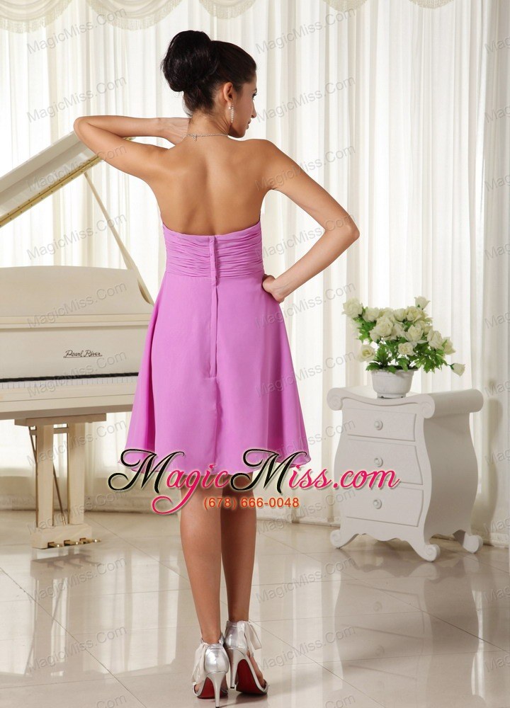 wholesale lavender sweetheart ruched bodice chiffon for 2013 cusomize homecoming dress