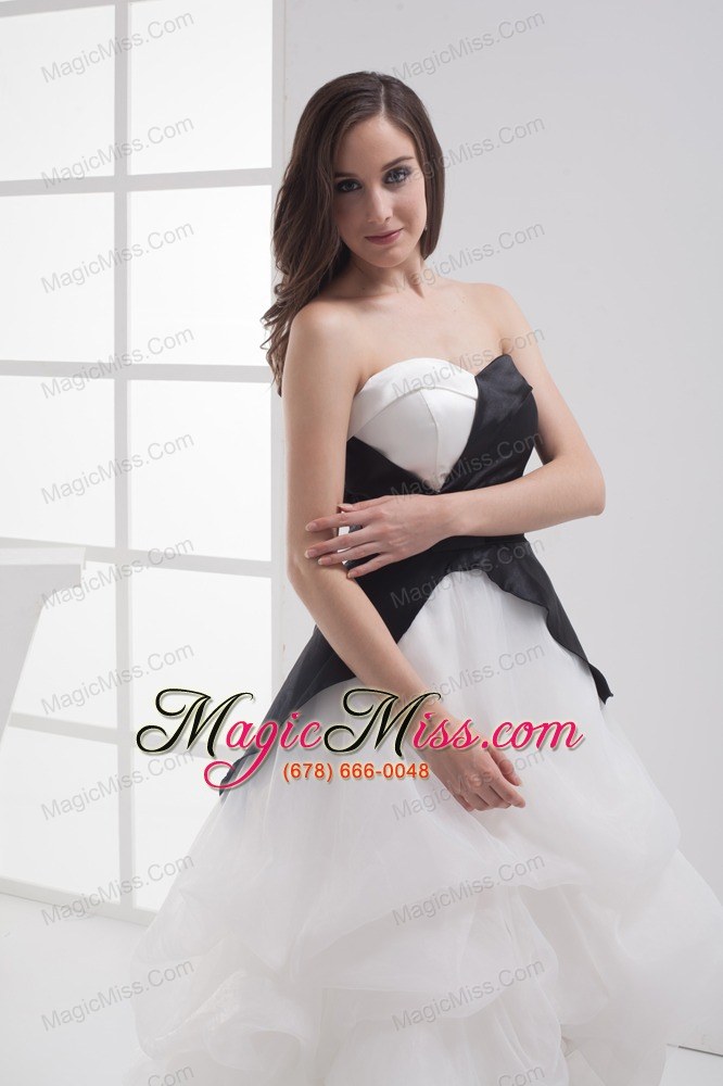wholesale a-line sweetheart high-low pick-ups wedding dress