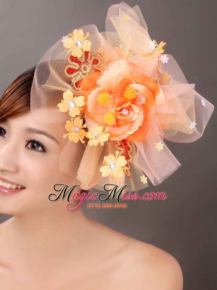 wholesale net yarn briadl hat beaded special occasion fascinators
