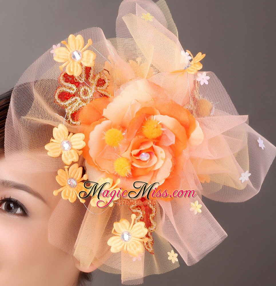 wholesale net yarn briadl hat beaded special occasion fascinators