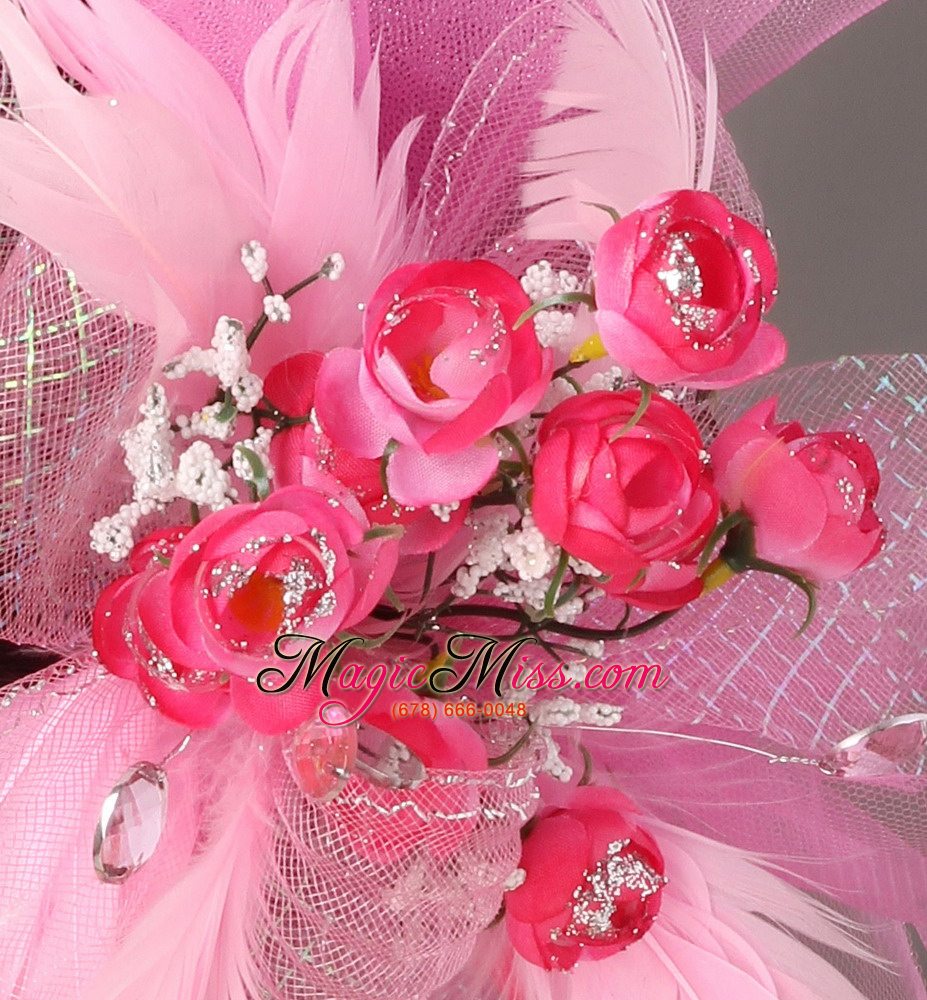 wholesale pink tulle feather gorgeous special occasion fascinators