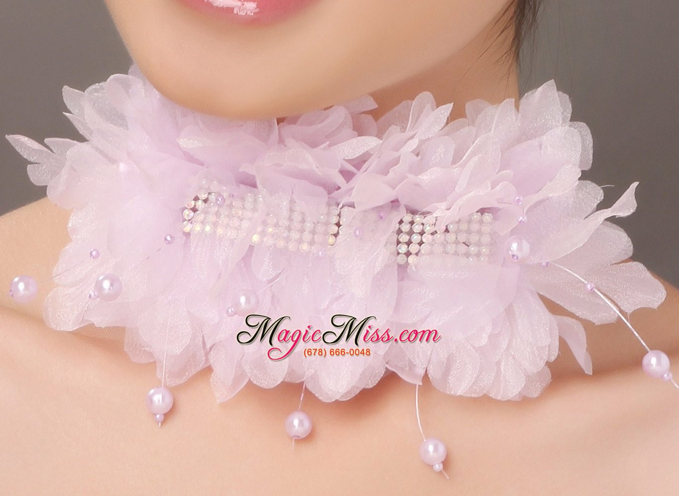 wholesale stylish organza pink imitation pearls special occasion fascinators