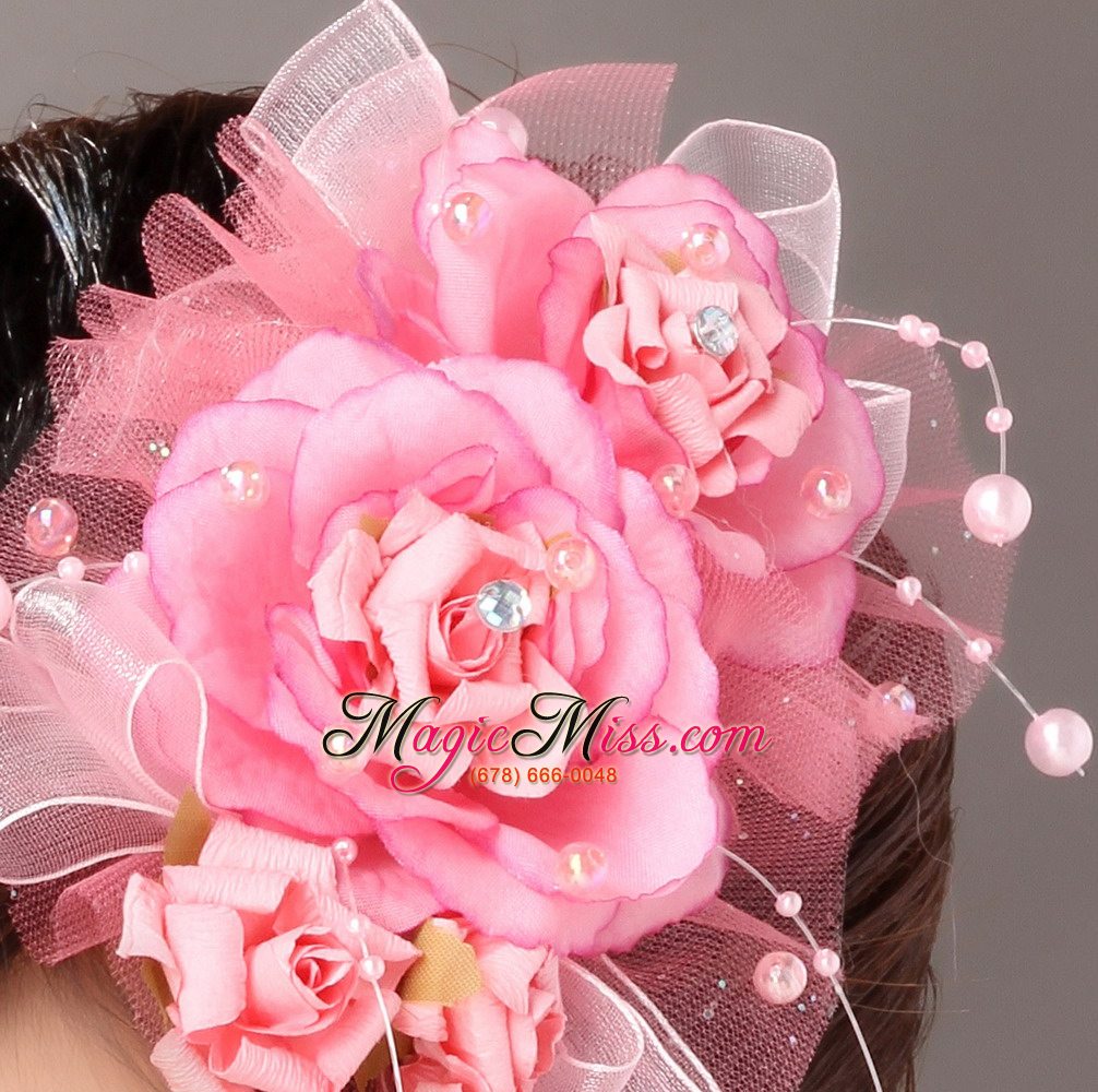 wholesale beautiful tulle hand made flowers beading hairpins birdcage veils