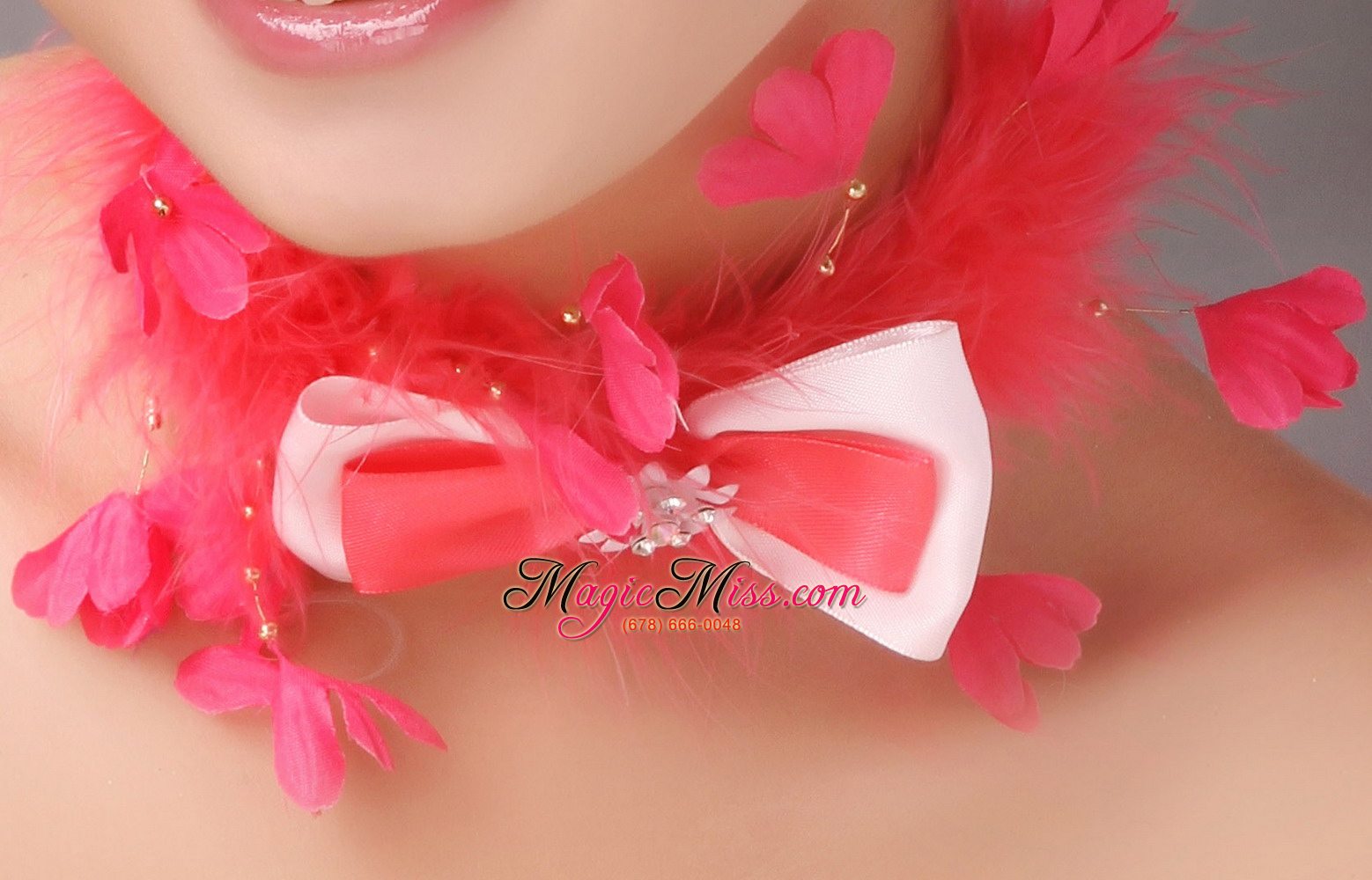 wholesale red feather and bowknot beading hairband