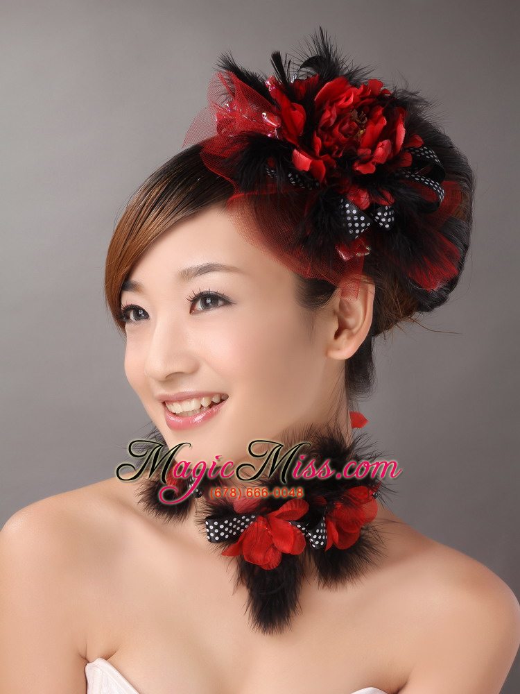 wholesale custom made multi-color imitation feather with tulle in 2013 new york