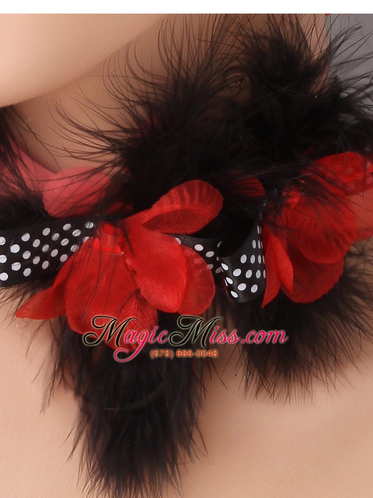 wholesale custom made multi-color imitation feather with tulle in 2013 new york