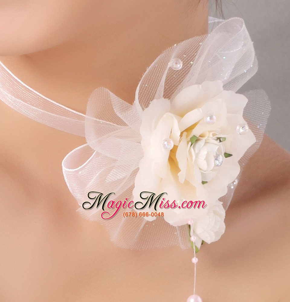 wholesale elegant fascinator tulle wedding and outdoor imitation pearls