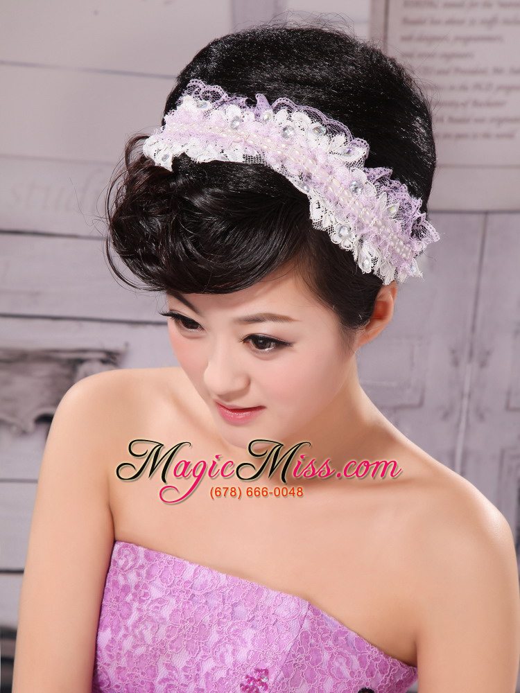 wholesale lace and pearl for hair in evening party