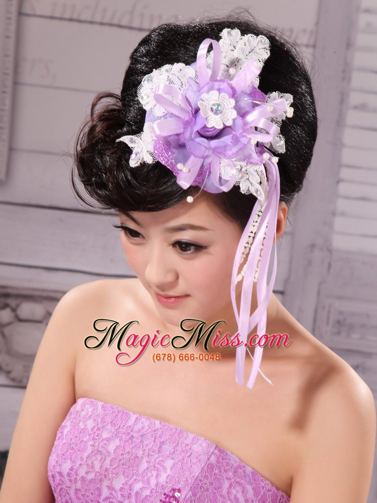 wholesale side clamp flower and lace taffeta for wedding party