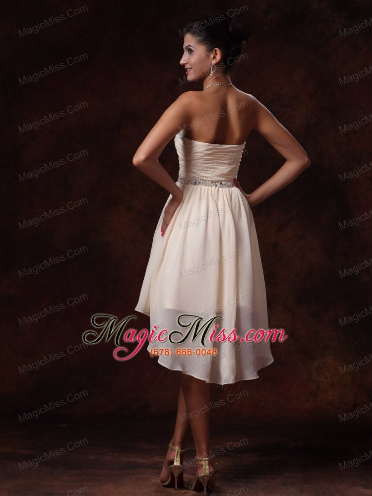 wholesale champagne empire asymmetrical sweetheart chiffon 2013 prom gowns for custom made