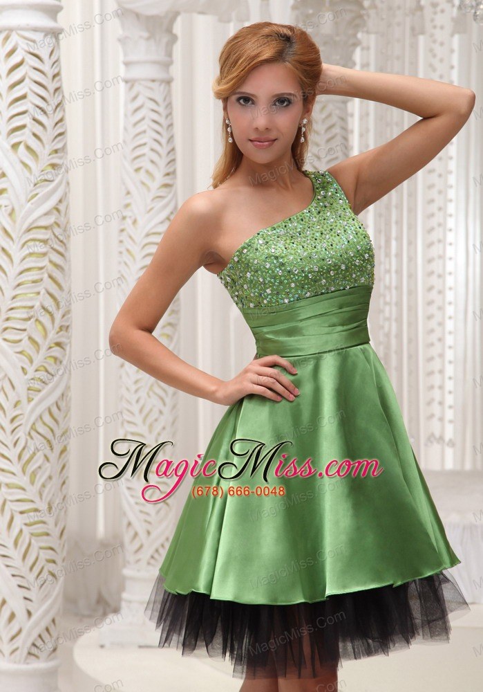 wholesale gray empire one shoulder 2013 prom dress with ruch organza in mississippi