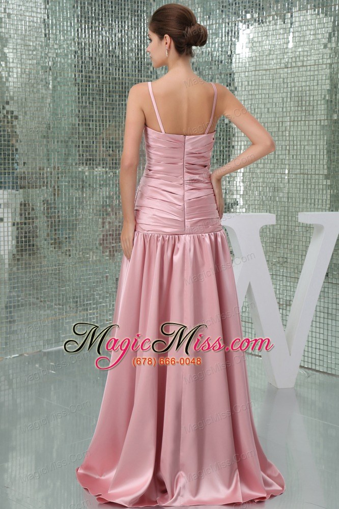 wholesale spaghetti straps pink empire high low prom dress for 2013 customize