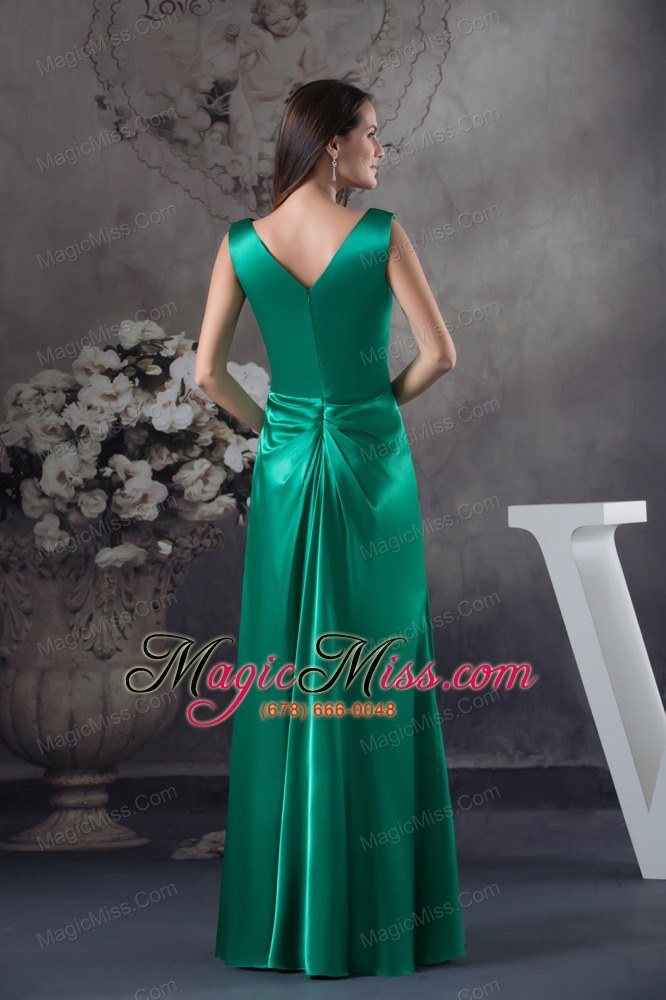 wholesale 2013 beading v-neck green long column prom dress
