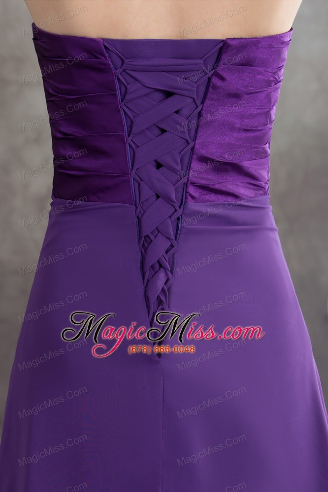 wholesale beading empire long purple 2013 prom dress with sweetheart
