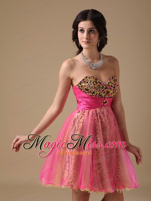 wholesale multi-color a-line sweetheart mini-length organza beading prom dress