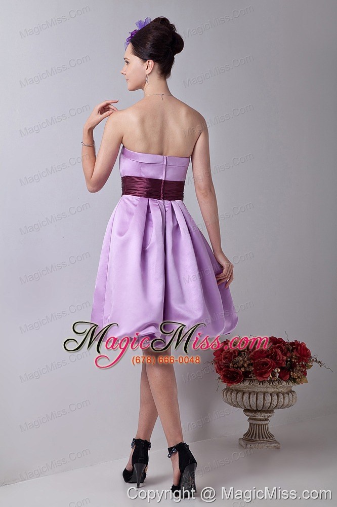 wholesale lavender a-line strapless knee-length taffeta sashes prom / homecoming dress