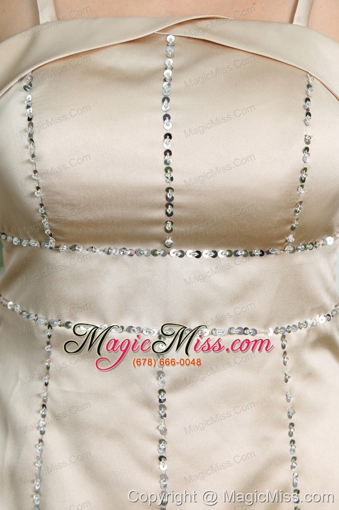 wholesale champagne a-line straps mini-length taffeta beading prom / homecoming dress