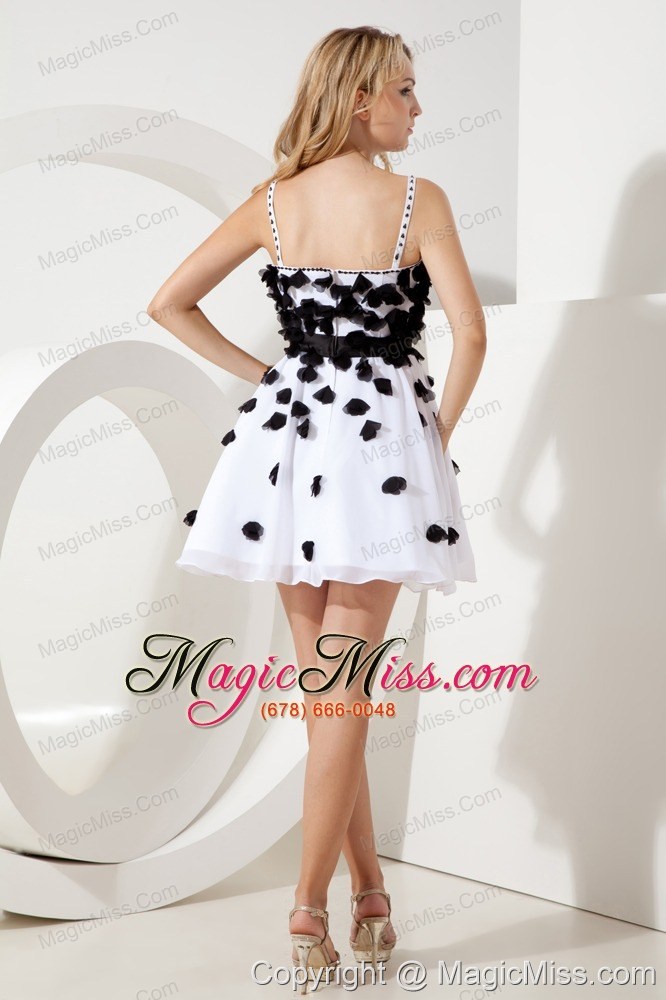 wholesale white a-line / pricess straps mini-length organza sashes prom / homecoming dress