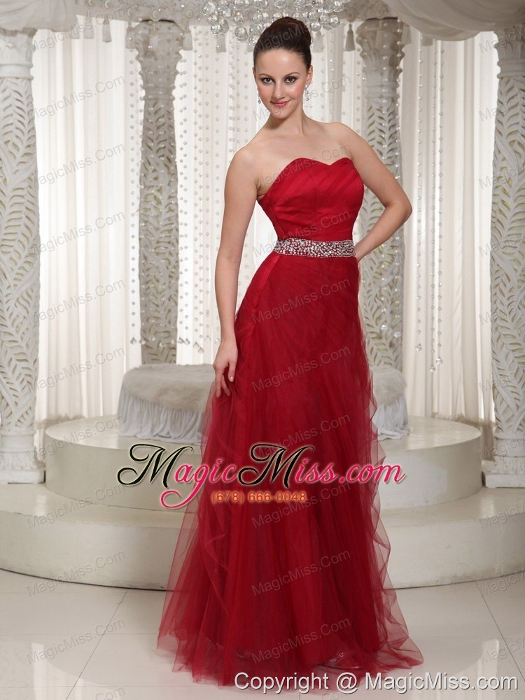 wholesale beaded embellishment floor-length tulle sweetheart homecoming dress for wear