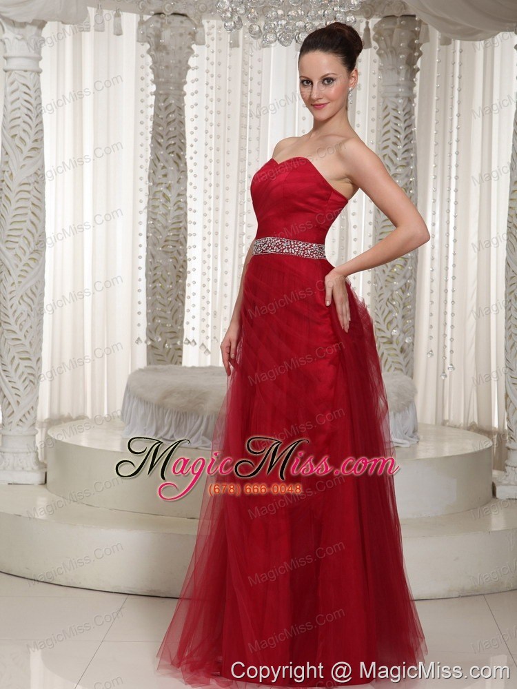 wholesale beaded embellishment floor-length tulle sweetheart homecoming dress for wear
