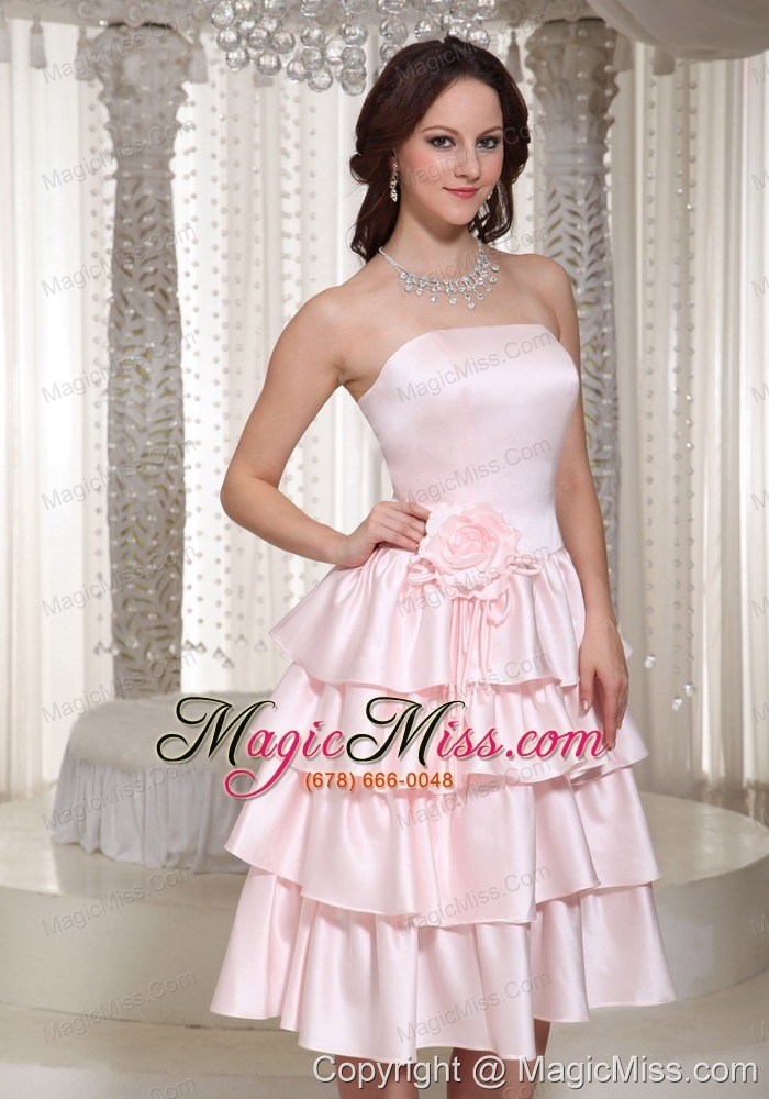 wholesale wholesale empire ruffles layered prom dress with tea-length
