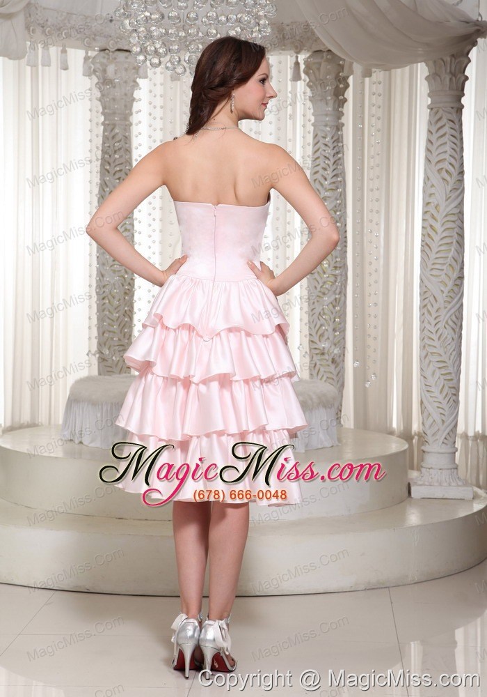 wholesale wholesale empire ruffles layered prom dress with tea-length