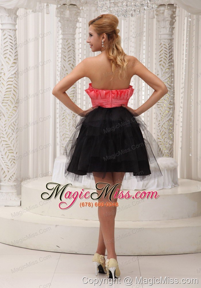 wholesale rust red and black lovely prom / cocktail dress for 2013 beaded decorate sweetheart neckline mini-length