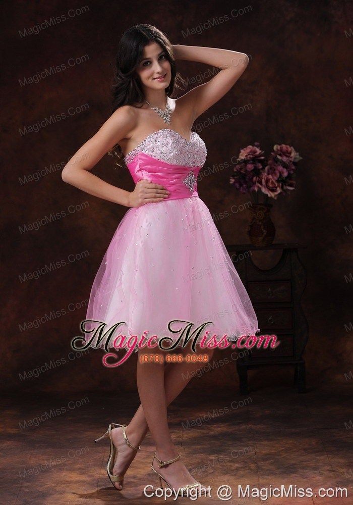 wholesale beadeded decorate multi-color organza sweetheart a-line prom dress in scottsdale arizona
