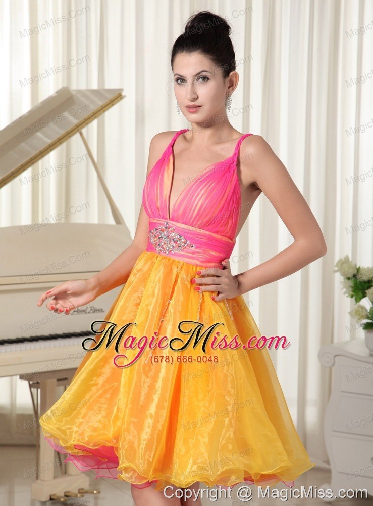 wholesale colorful princess prom dress custom made straps beaded decorate waist organza