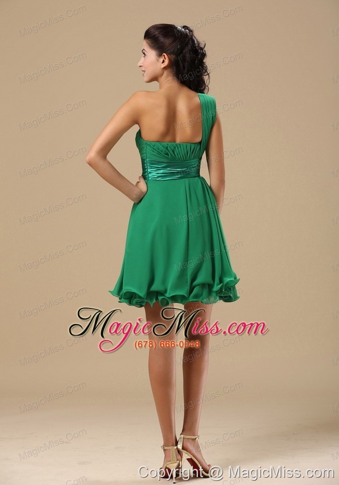 wholesale andover one shoulder light blue chiffon ruched decorate bust knee-length 2013 prom / homecoming dress