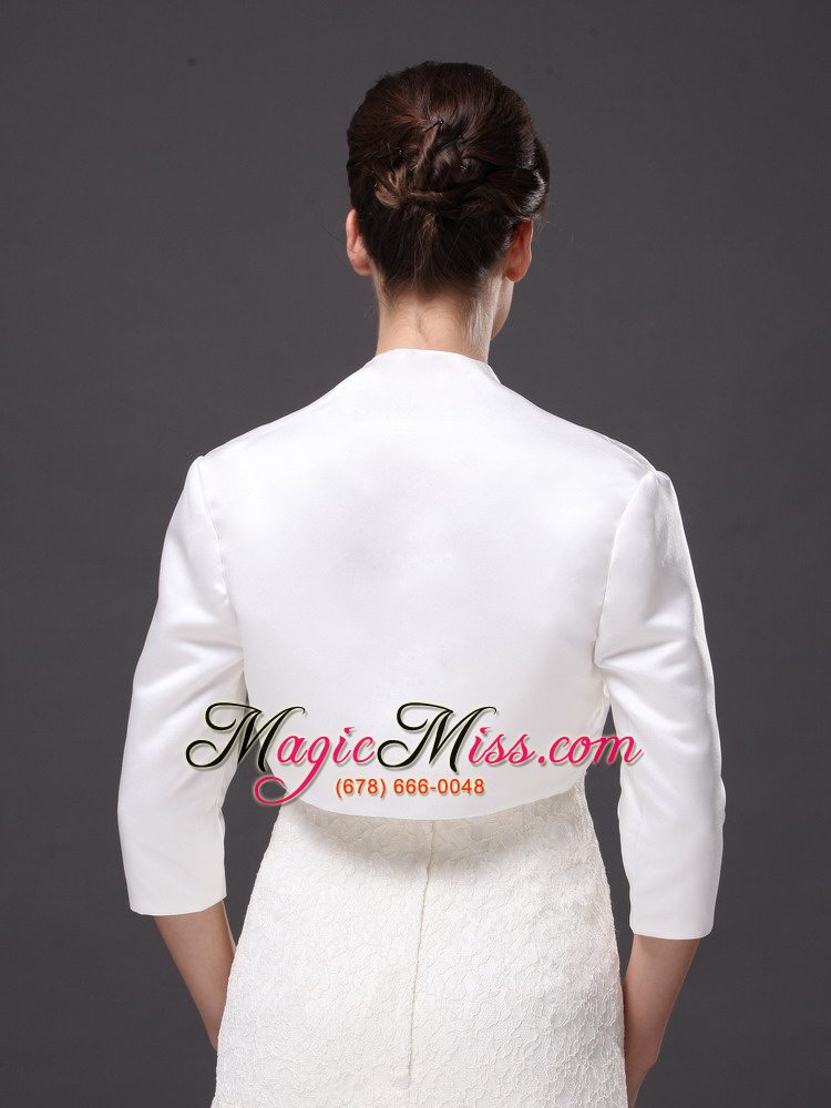wholesale 1/2 sleeves classical high-neck satin jacket for wedding and other occasion