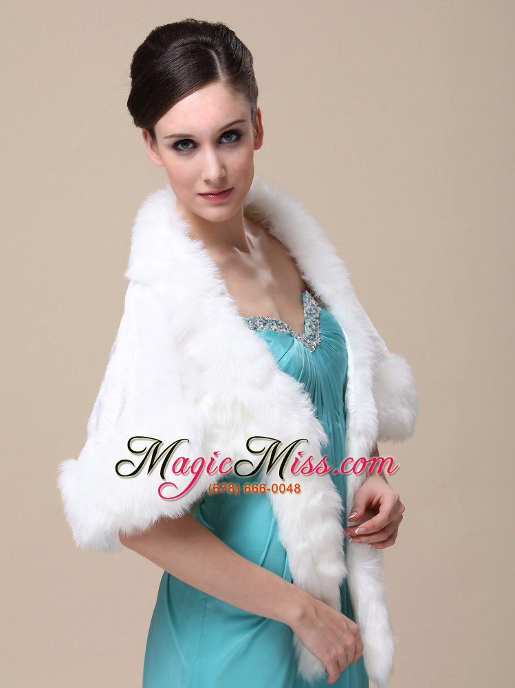 wholesale faux fur wraps for wedding party and other occasion with open front