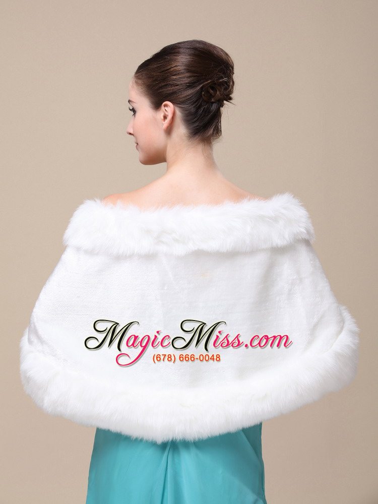 wholesale faux fur wraps for wedding party and other occasion with open front