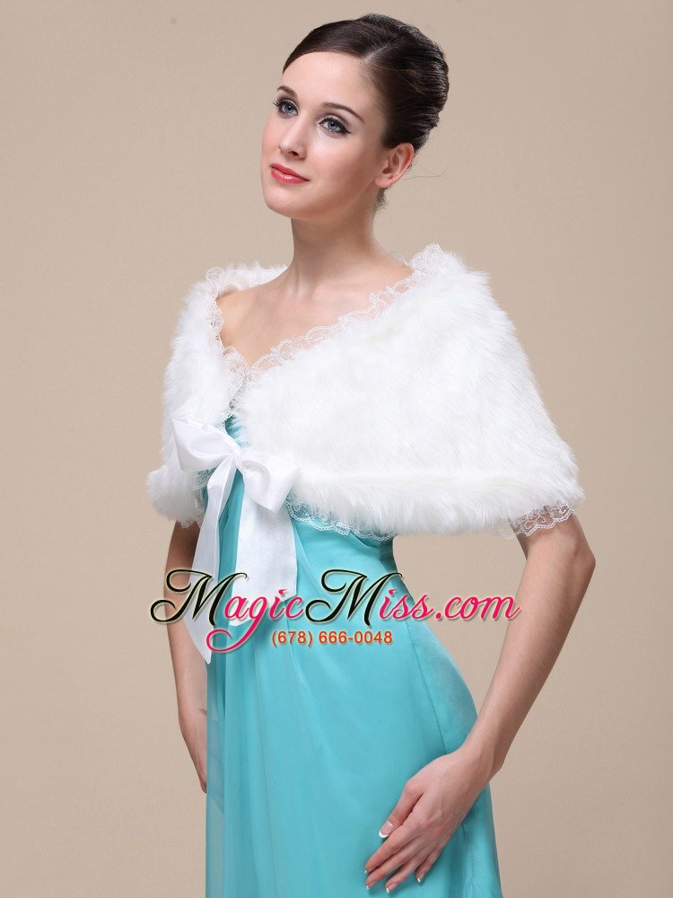 wholesale faux fur special occasion/ wedding shawl